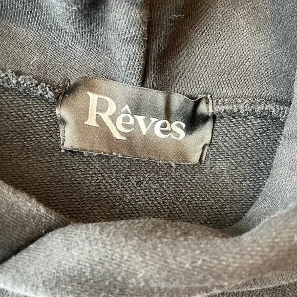 Reves Paris 1992 “Ville” Black Hoody Hidden Pockets Casual Hipster Size XL Comfy - Picture 6 of 10